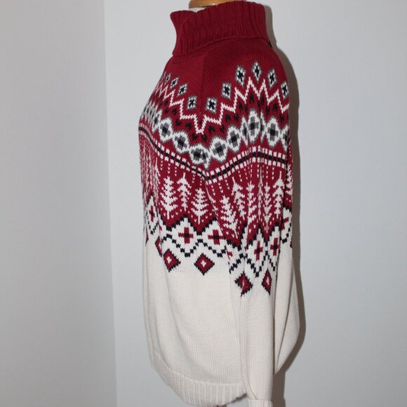 NWT ALP N ROCK Logan Fair Isle Turtleneck Sweater Knit Pullover Multi L UNISEX - Picture 5 of 6